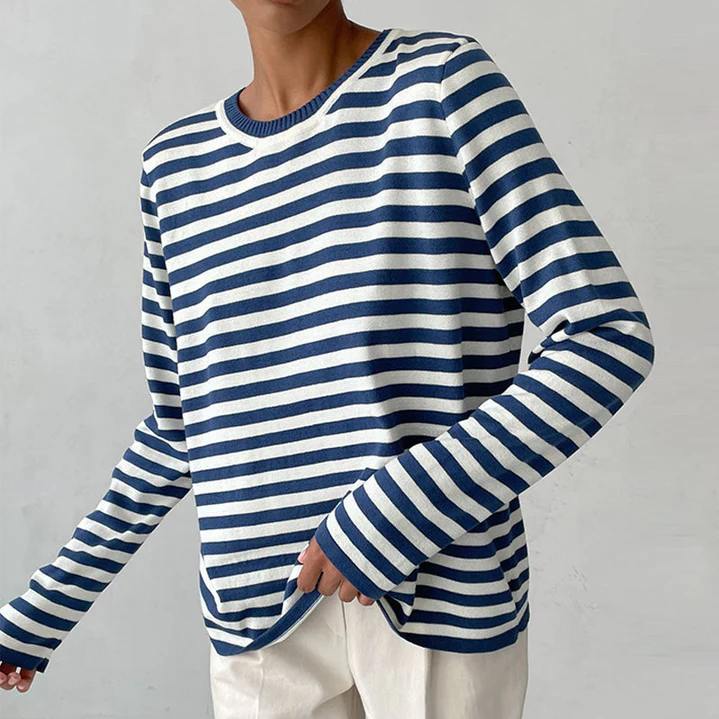 Langarmshirt mit Streifen Herbstfarben