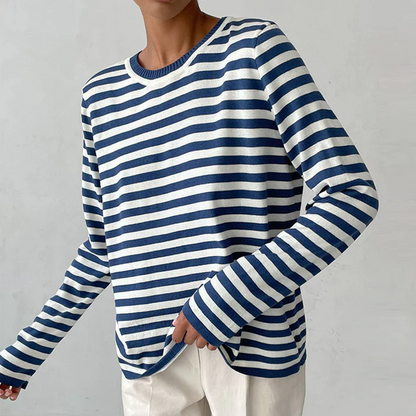 Langarmshirt mit Streifen Herbstfarben