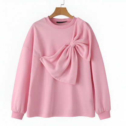 Stylisches Sweatshirt Damen Schleifendetail