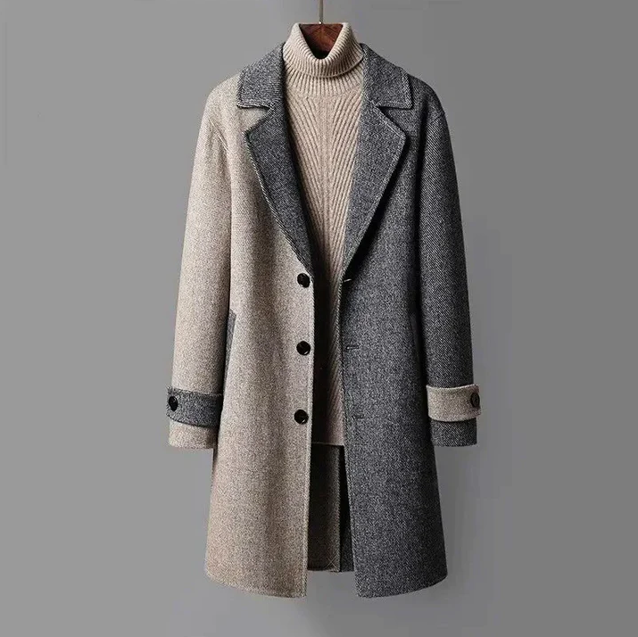 Luxus-Mantel aus Merino-Schurwolle - IdealeKleiden
