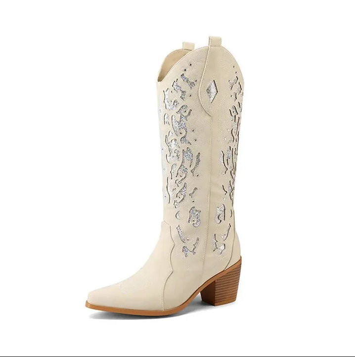 Western Stiefel Damen Elegant Stickerei