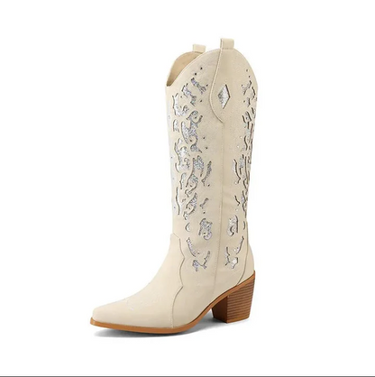 Western Stiefel Damen Elegant Stickerei