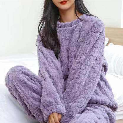 Weiches Fleece Pyjama Set Damen