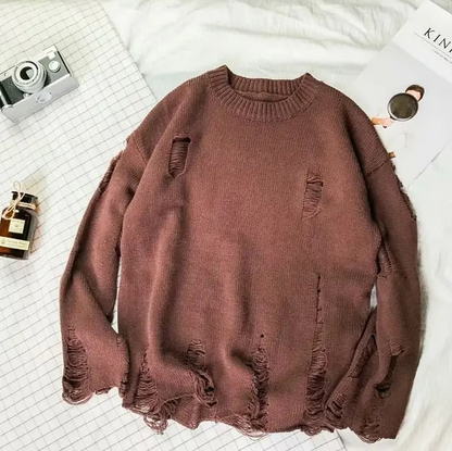 Pullover mit Lochmuster Trendy Style