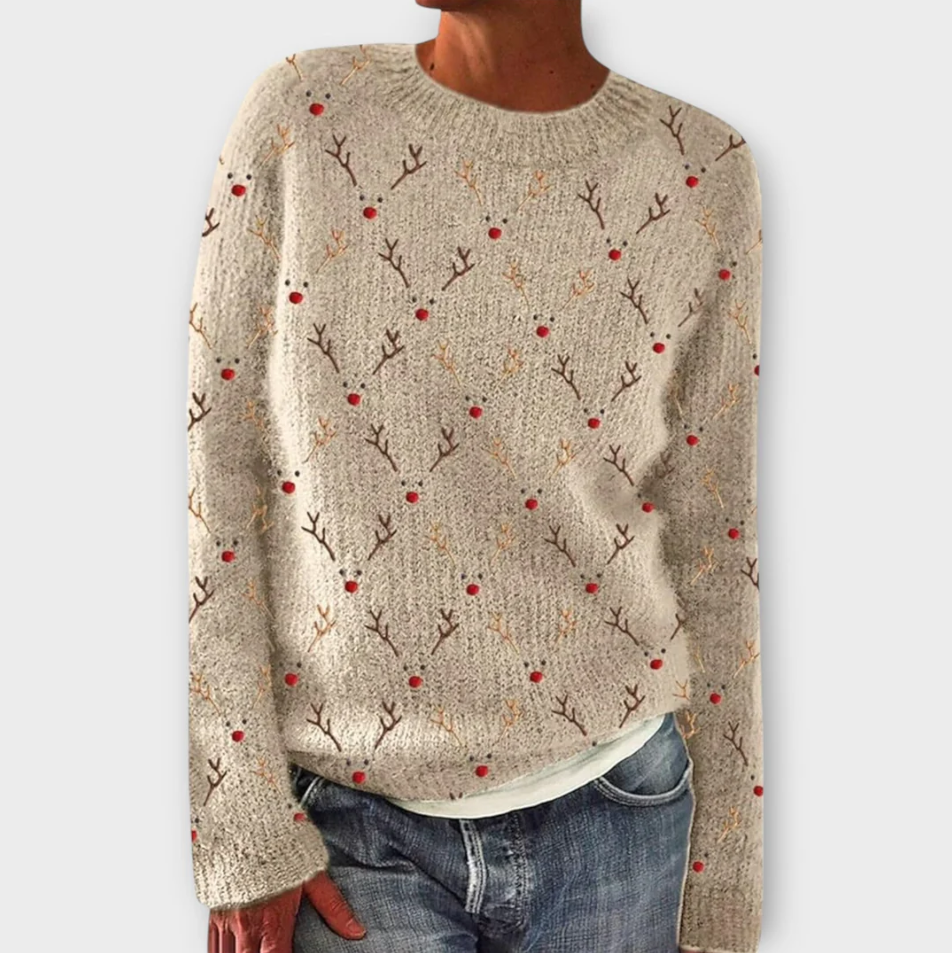 Damen Strickpullover Winterwarm Modern