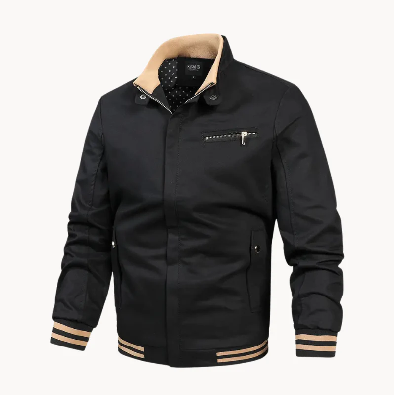 Stylische Herrenjacke Stehkragen Komfortabel