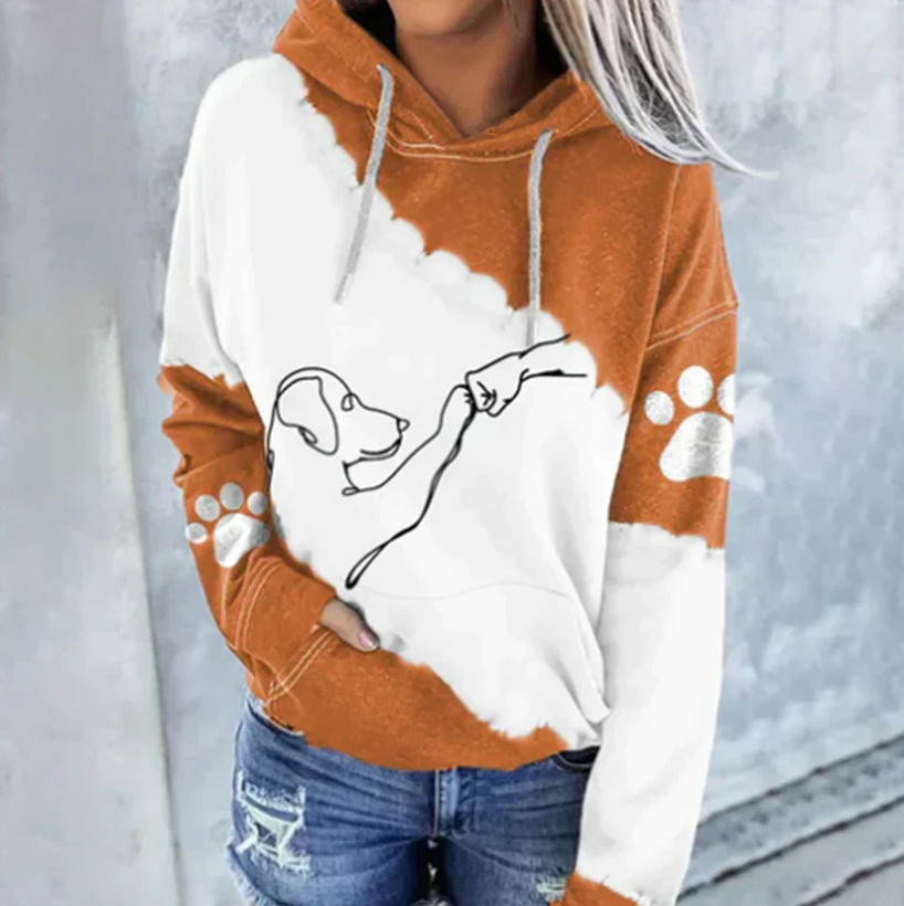 Damen Hoodie Hundemotiv Lustig