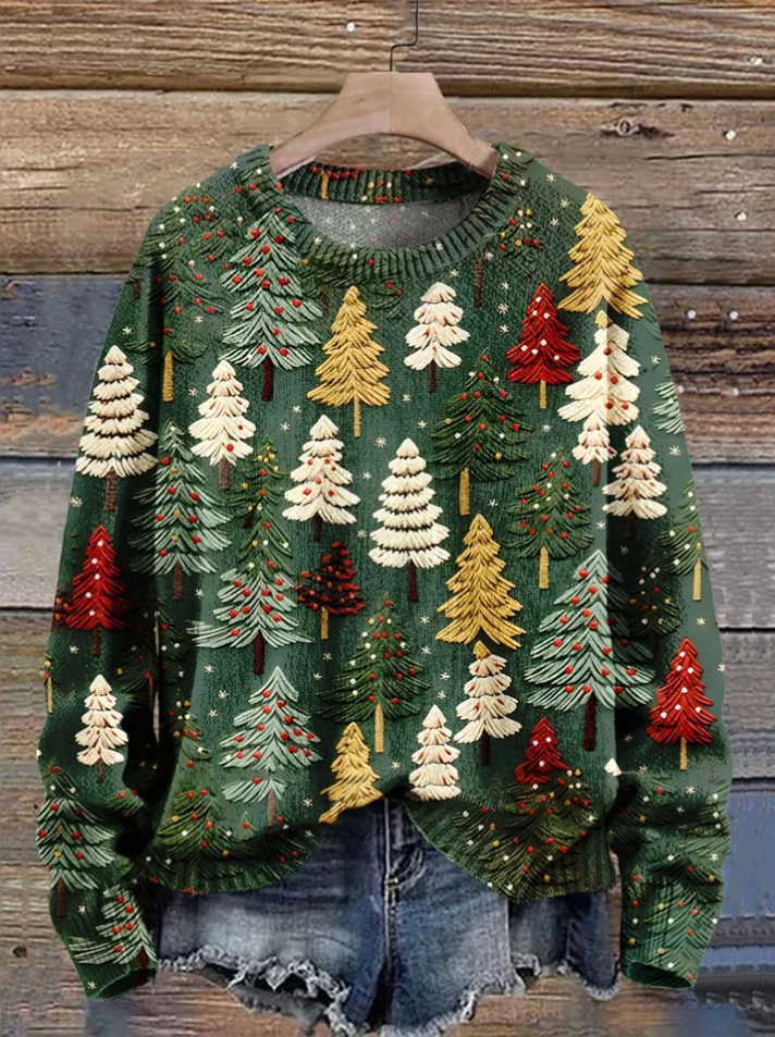 Weihnachtspullover Baum Motiv
