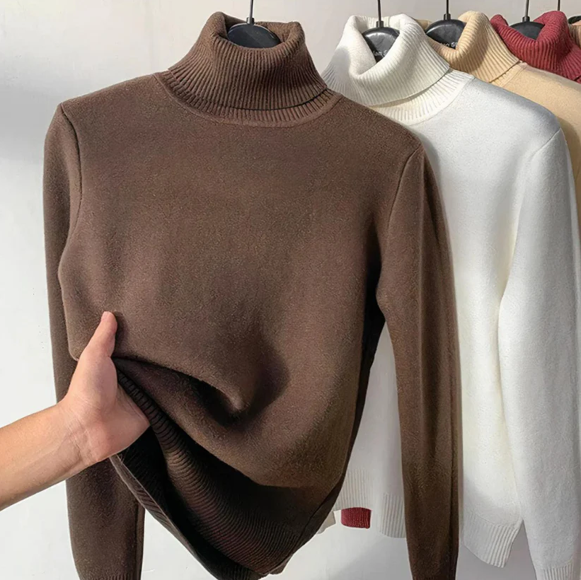 Eleganter Damen Rollkragen Pullover Luxus Qualität