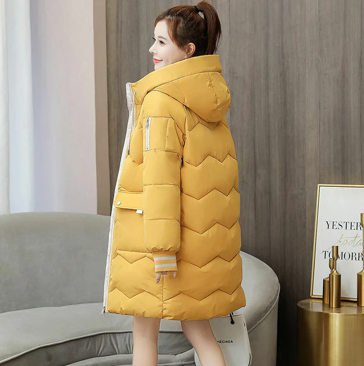 Winddichte Winterjacke Damen Kapuze Warm