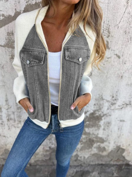 Moderner Denim Blazer Frauen