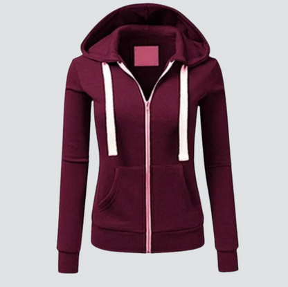Wollkapuzenjacke Damen Warm mit Kordelzug