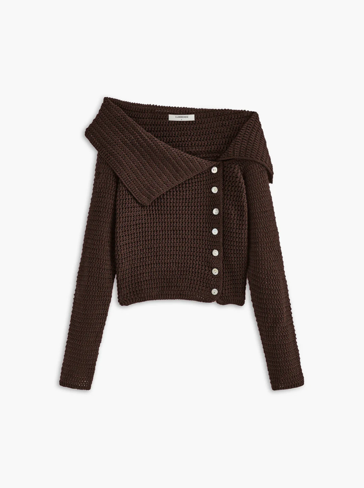 Asymmetrisches Damen-Oberteil Strick Design