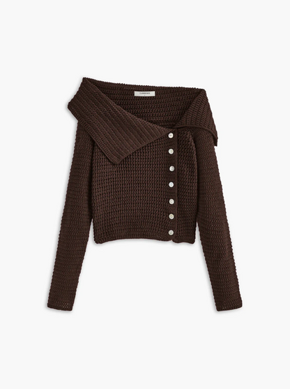 Asymmetrisches Damen-Oberteil Strick Design