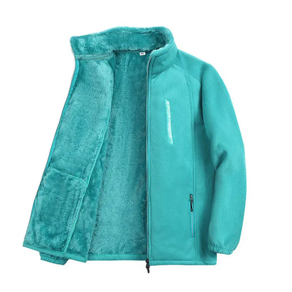 Weicher Fleece Cardigan Zip Auf - IdealeKleiden