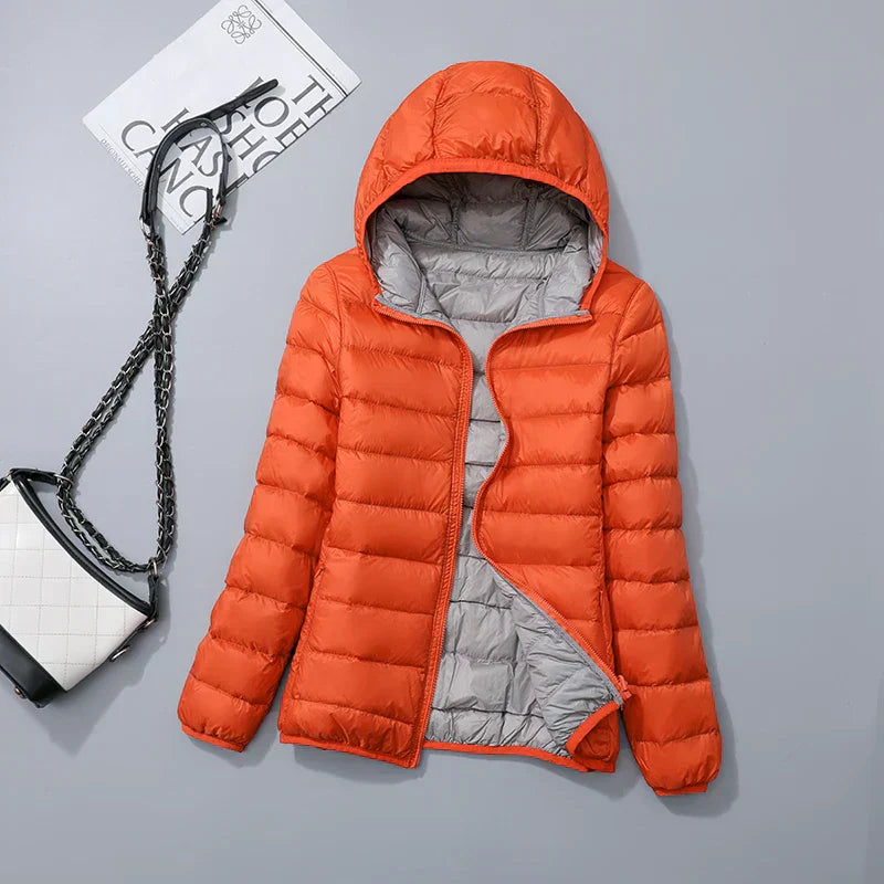 Kapuzen-Daunenjacke Warm Winter