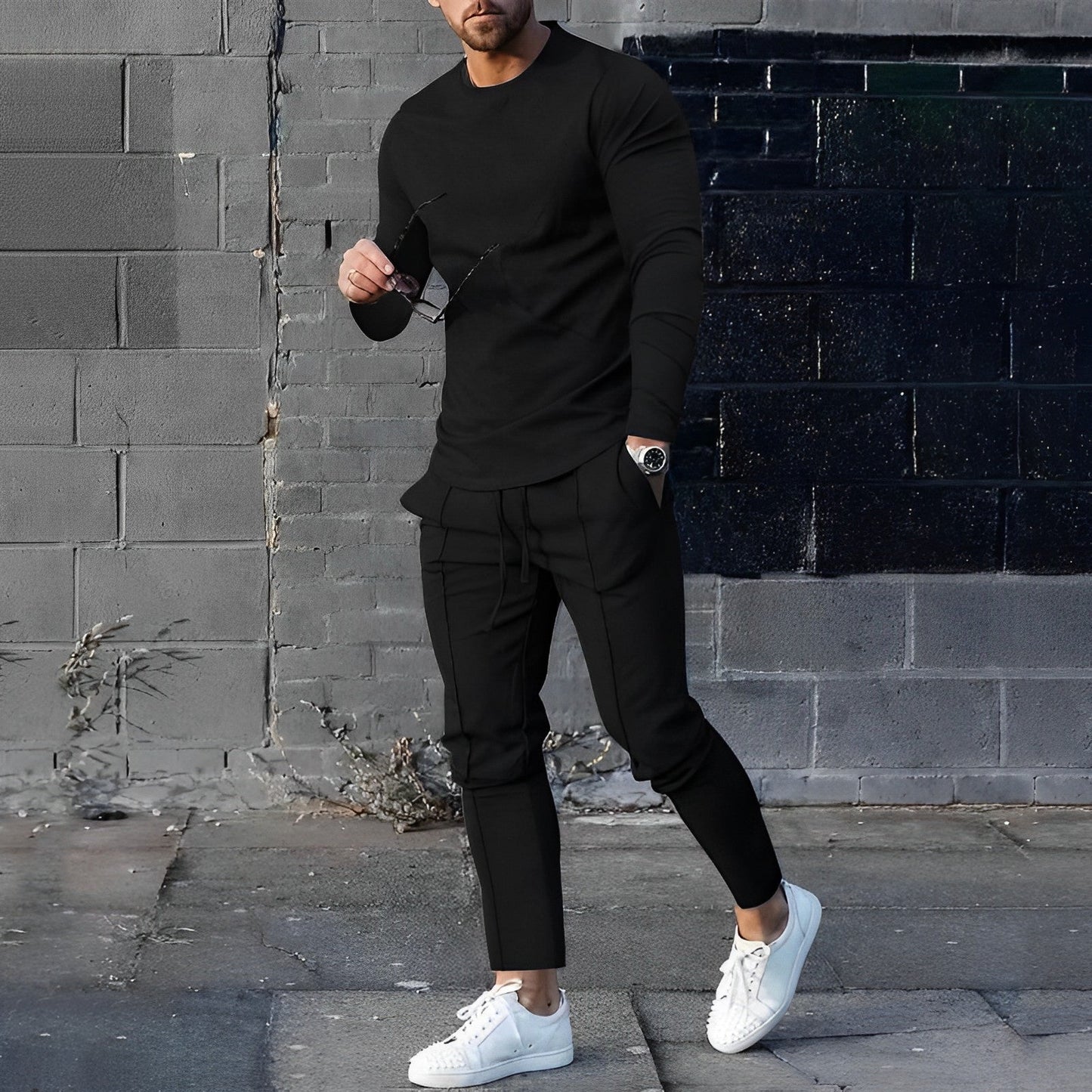 Klassische Outfit-Kombi Pullover Hose - IdealeKleiden