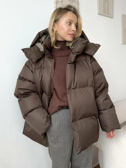 Übergroße Daunenjacke Damen Winter - IdealeKleiden