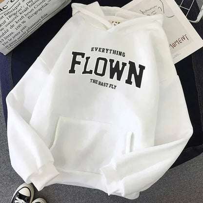 Stylischer Kapuzenpulli mit Trend-Druck für Damen