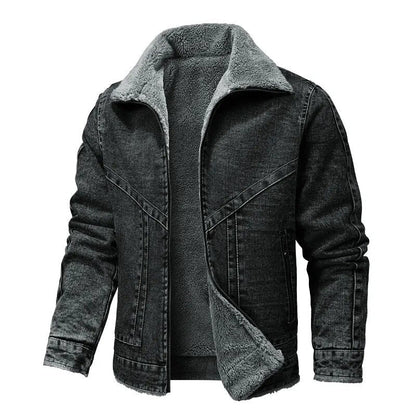Modisches Denim Fleece Jacket