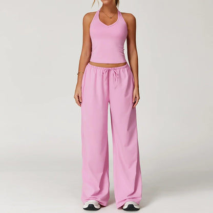 Damen Lounge Set Crop Top Komfort