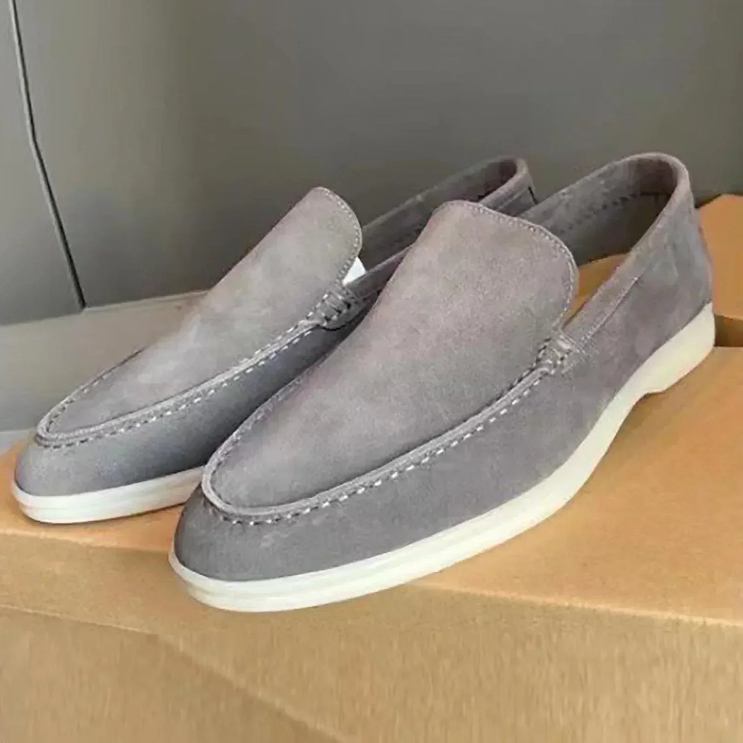 Herren Halbschuhe Klassik Eleganz Schnürsenkellos