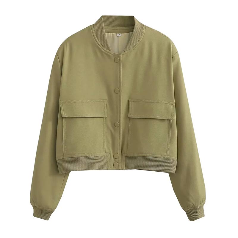 Elegante Frauen Bomberjacke Klassisch