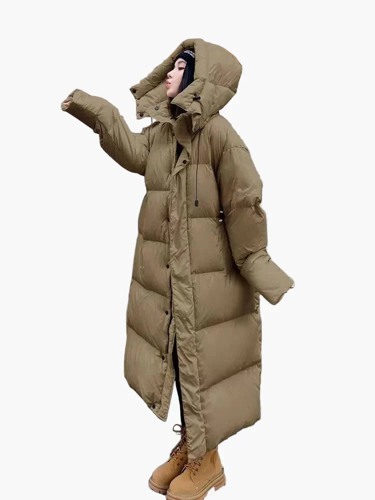 Damen Wintermantel Oversized Kapuzenparka Warm