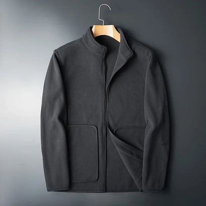 Herren Fleecejacke Sportlich KontrastDetails