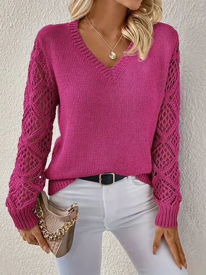 Elegante Strickkleidung | V-Ausschnitt Pullover Damen