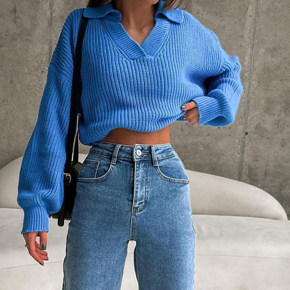 Damenschal Strickpullover Elegante Frauenmode