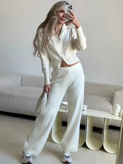 Damen Lounge Set 2-teilig mit Reißverschlussjacke