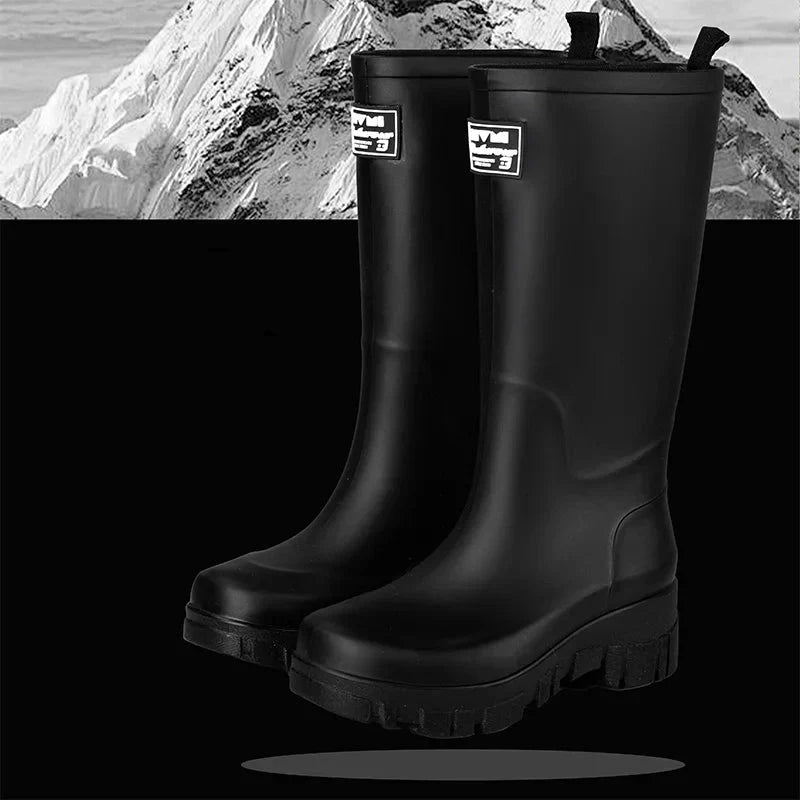 Damen Chelsea Stiefel Wasserdicht Blockabsatz