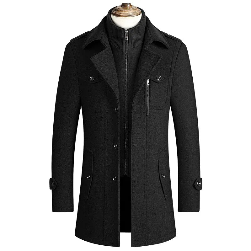 Stylischer Wollmantel Herren Modern
