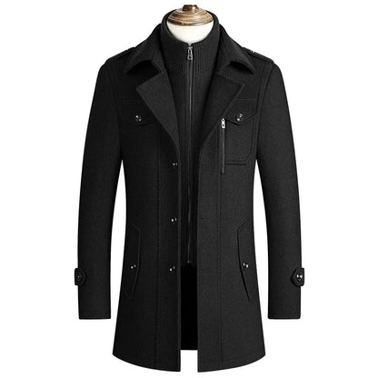 Stylischer Wollmantel Herren Modern