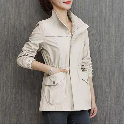 Damen Übergangsjacke Stehkragen Damenmantel