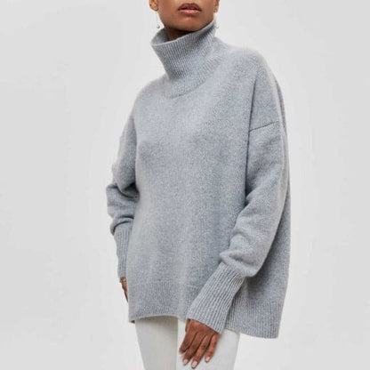 Damen Rollkragenpullover Oversized Weich