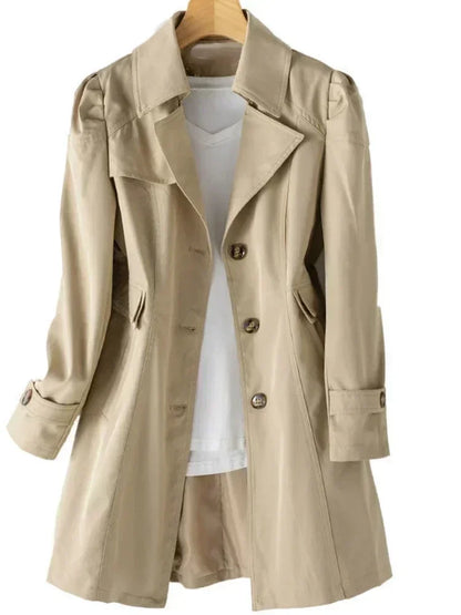 Stylischer Trenchcoat Lässig Winddicht