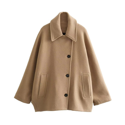 Damen Cape Elegantes Design mit Knöpfen