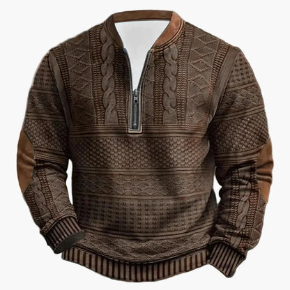 Bequemer Outdoor Pullover Stehkragen Zip