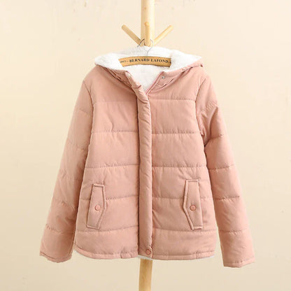 Winterjacke Damen Fleece Kapuze Warm