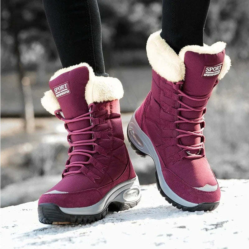 Wasserdichte Winterstiefel Bis Zum Knöchel Warm Schneestiefel - IdealeKleiden