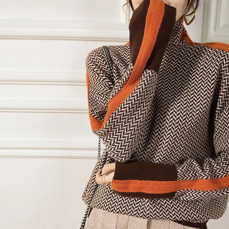 Damen Rollkragenpullover Weich Angenehm - IdealeKleiden