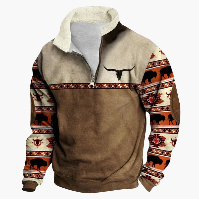 Stilvoller Western Pullover Vintage Look