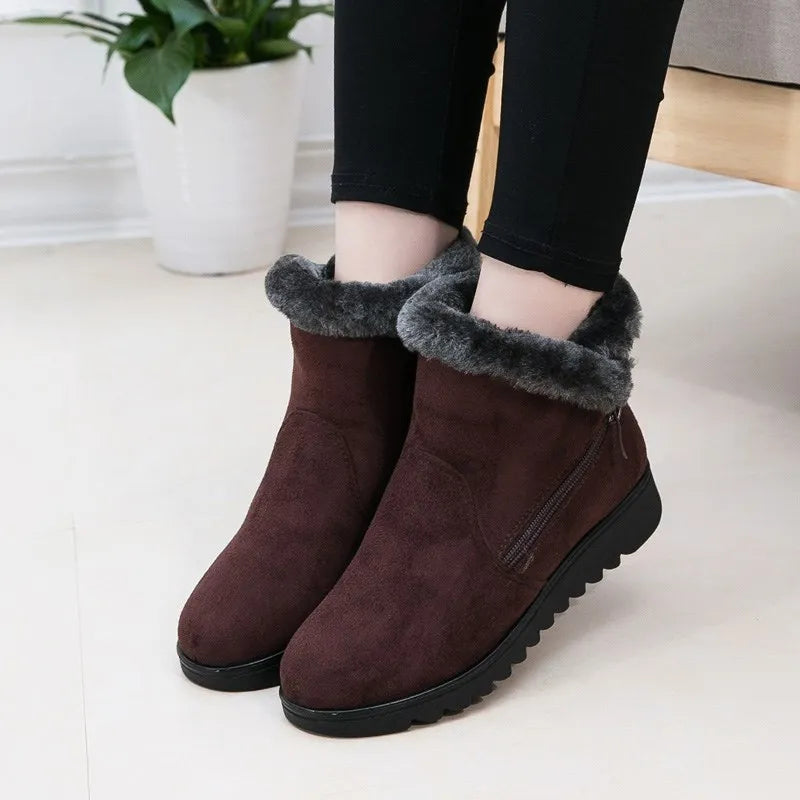 Warme Winterstiefel Plüschfutter Rutschfest
