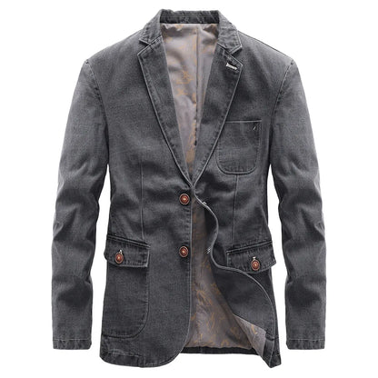 Herren Jeansblazer Casual Stil