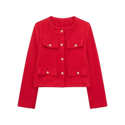 Stilvolle Damen Wolljacke Kurz