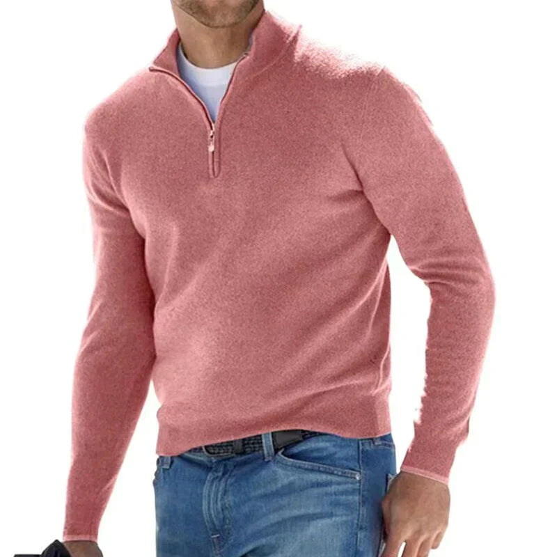 Moderner Herren Pullover Reißverschluss