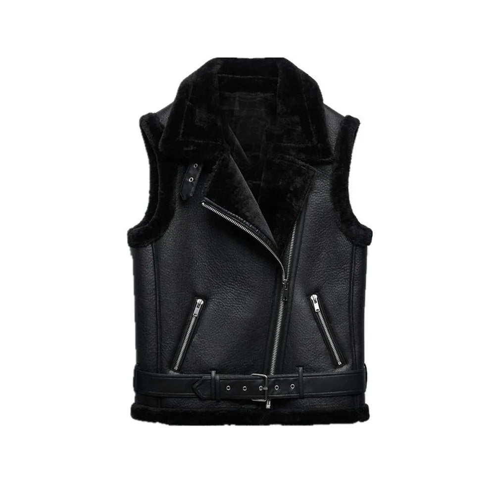 Leder Bodywarmer Damen Warm &amp; Stilvoll