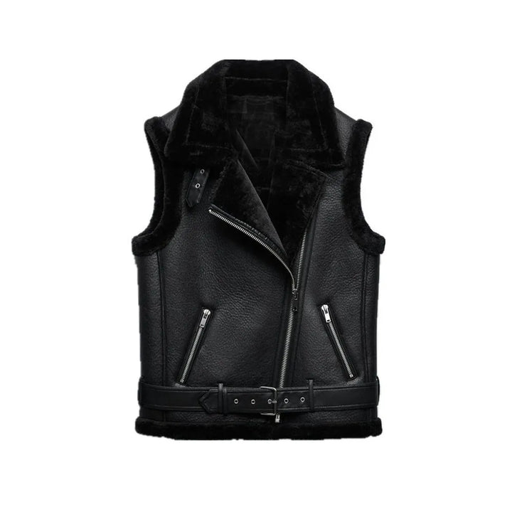 Leder Bodywarmer Damen Warm &amp; Stilvoll